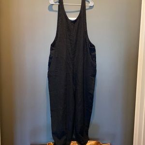 Cut loose linen jumpsuit